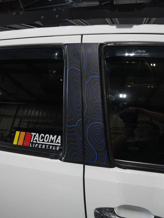 Vinyl Garage Topo B Pillar Decals For Tacoma (2016-2023)