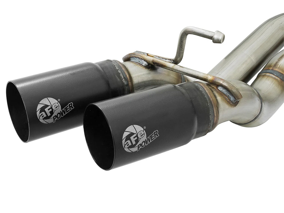 aFe Rebel Series 3 IN to 2-1/2 IN Mid-Cab Exit Stainless Steel Cat-Back Exhaust System For Tacoma (2016-2023)