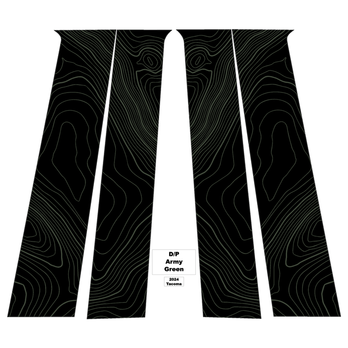 StickerFab Topo B Pillar Overlays for Tacoma (2024-Current)