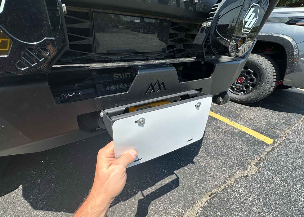 Backwoods Flip Up Front License Plate Holder - Hawse Fairlead