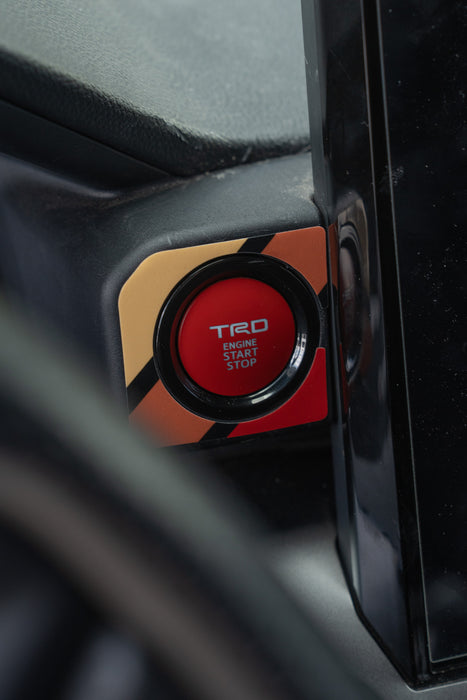 Vinyl Garage Start/Stop Button Overlay For Tacoma (2024-Current)