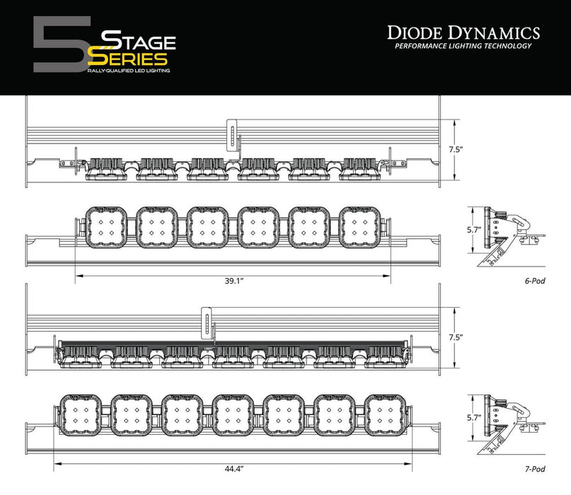 Diode Dynamics SS5 Crosslink Light Bar Mounts For Sherpa/Prinsu Racks