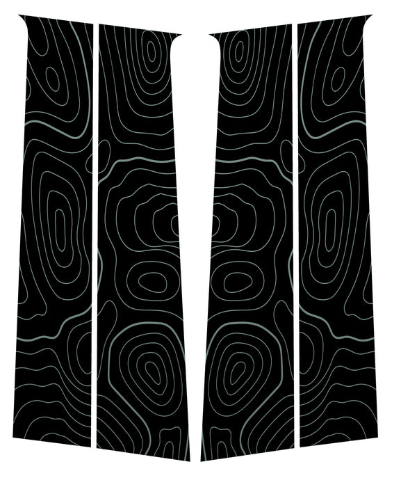 Vinyl Garage Topo B Pillar Decals For Tacoma (2024-Current)