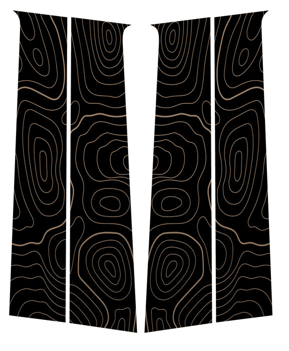 Vinyl Garage Topo B Pillar Decals For Tacoma (2024-Current)
