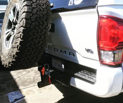 Rigid Armor Single Swing Arm Tire Hitch Carrier For Tacoma (2000-2023)