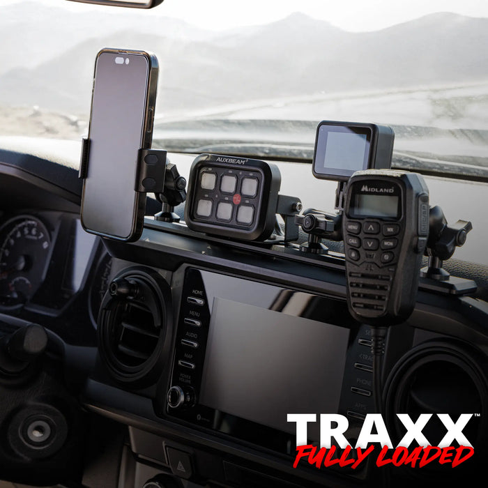 Tackform TRAXX™  Slim Track Dash Bracket With Dual 20LITE Phone Mounts for Tacoma (2016-2023)