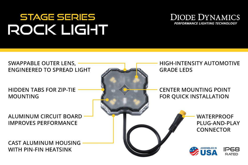 Diode Dynamics Stage Series Rock Light Kit For Tacoma (2024-Current)