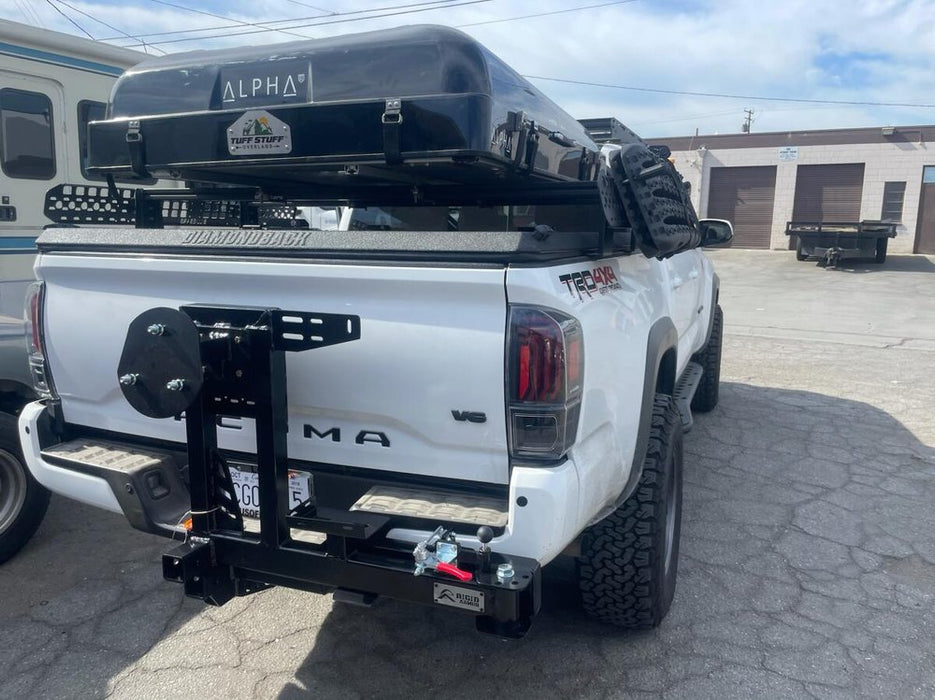 Rigid Armor Hybrid Swing Out Hitch Tire Carrier For Tacoma (2005