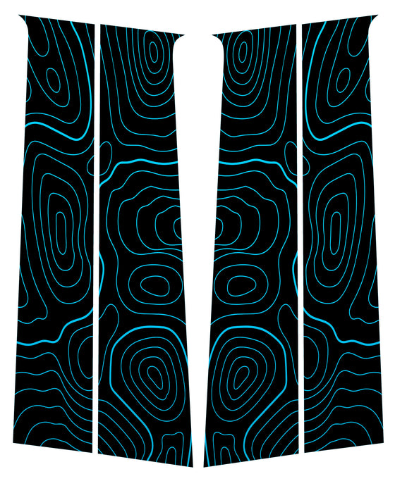 Vinyl Garage Topo B Pillar Decals For Tacoma (2024-Current)