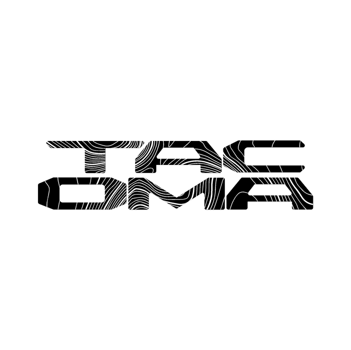 StickerFab Topographic Map Tailgate Inlay Letters for Tacoma (2024-Current)