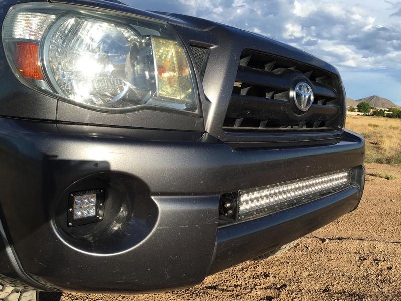 LED Fog Light Pod Replacements Brackets Kit Fits 2005-2011 Toyota Tacoma - 3x2 18w LED Pods LED Fog Light Pod Replacements Brackets Kit Fits 2005-2011 Toyota Tacoma - 3x2 18w LED Pods