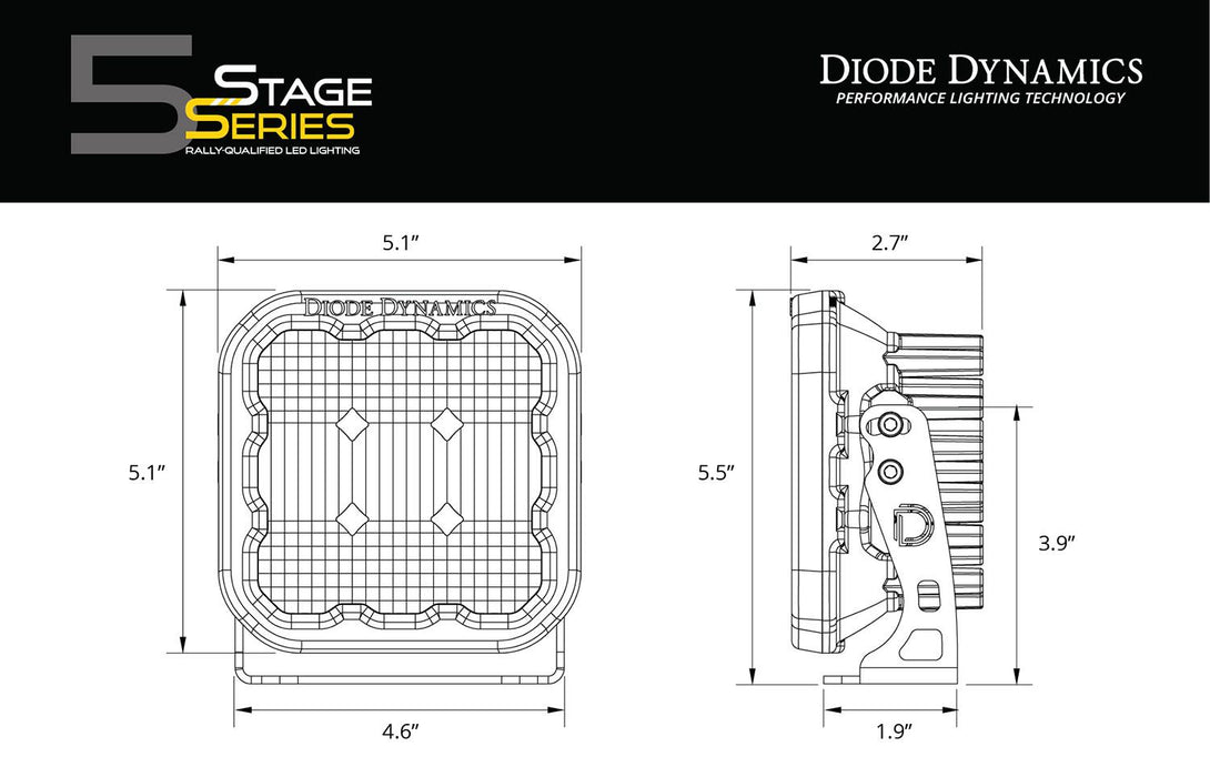 Diode Dynamics Stage Series 5" Pro LED Pods