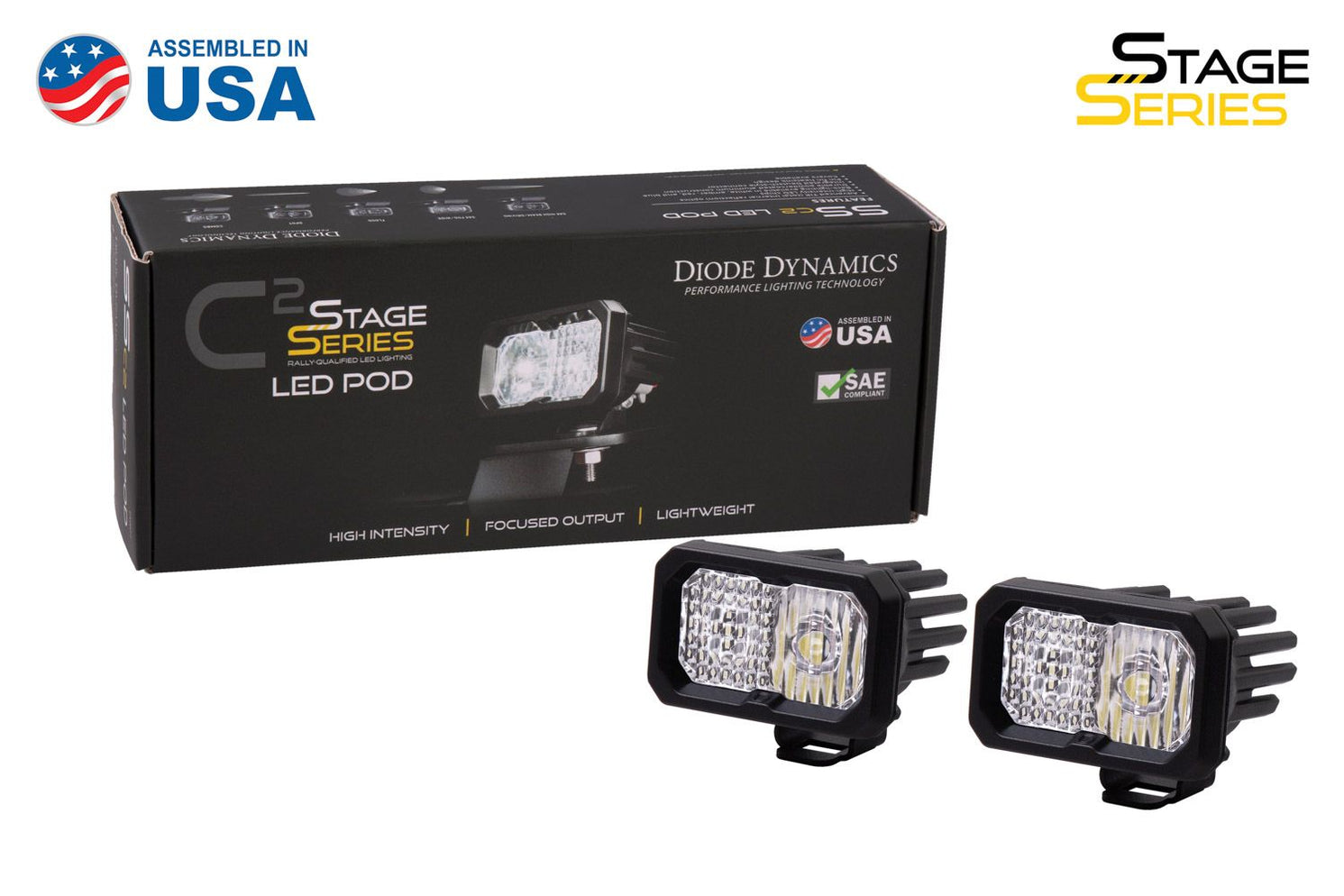 Diode Dynamics DD SSC2 Pod - Pro / White / Fog / Surface / Amber BL / Each (DD6406S) main image 0