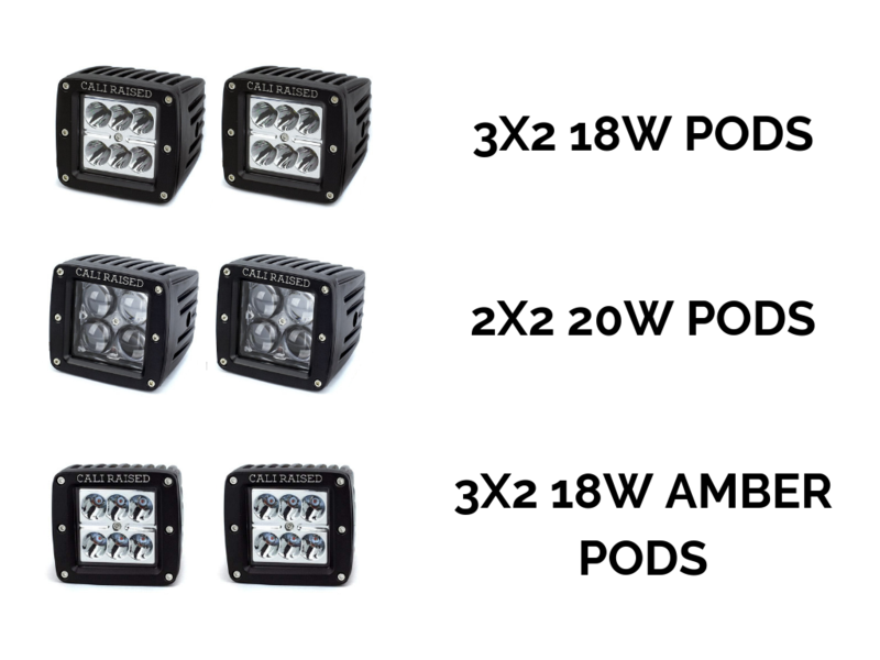 LED Fog Light Pod Replacements Brackets Kit Fits 2005-2011 Toyota Tacoma - 3X2 18W LED PODS LED Fog Light Pod Replacements Brackets Kit Fits 2005-2011 Toyota Tacoma - 3X2 18W LED PODS