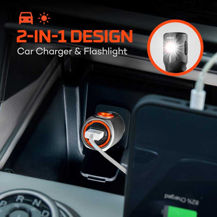 Nebo Transport 400 2-In-1 Car Charger & Flashlight — Tacoma Lifestyle