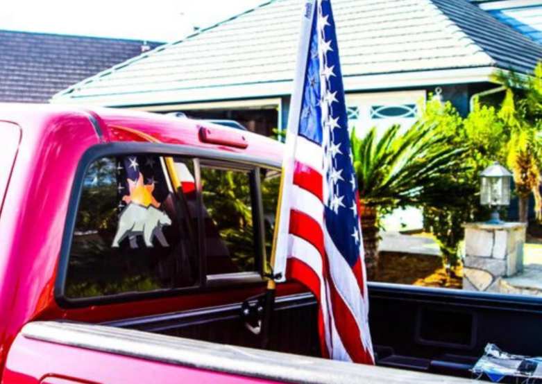 Flag pole holder for best sale truck bed