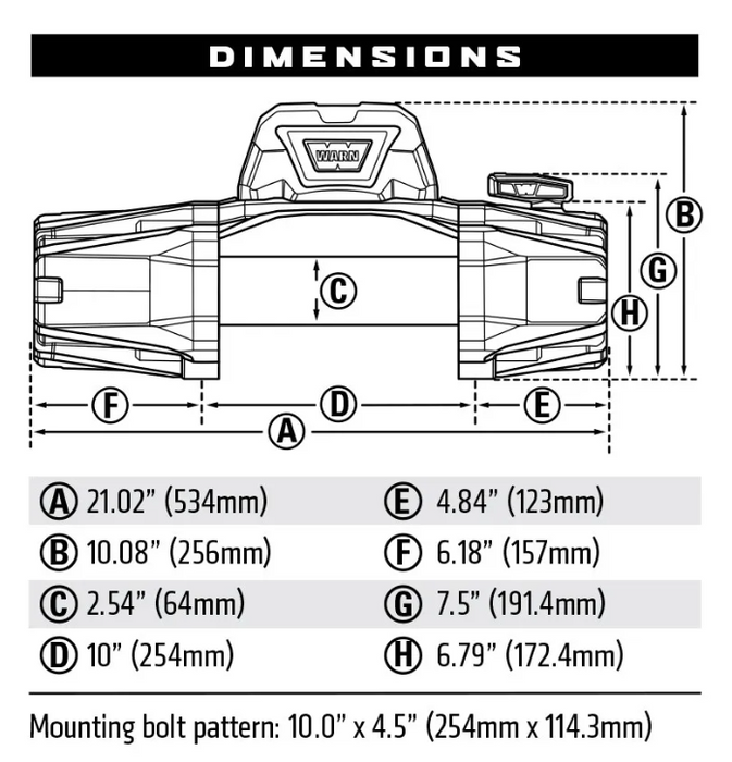 Warn 103253 VR Evo 10-S Electric 12V Winch