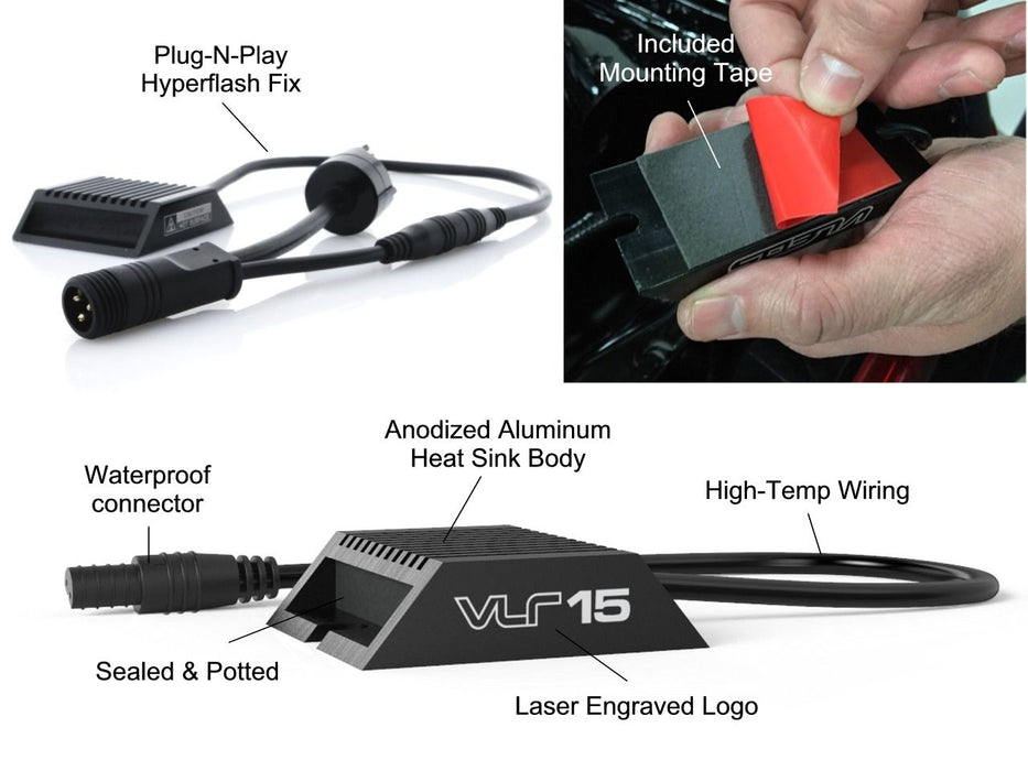 VLEDS V6 Extreme White/Amber Switchback Turn Signals + Hyperflash Kit For SR/SR5 Tacoma (2016-2023)