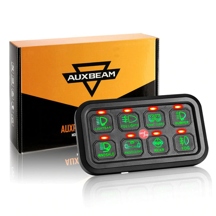 Auxbeam 8 Gang LED Switch Panel Kit (Two-Sided)