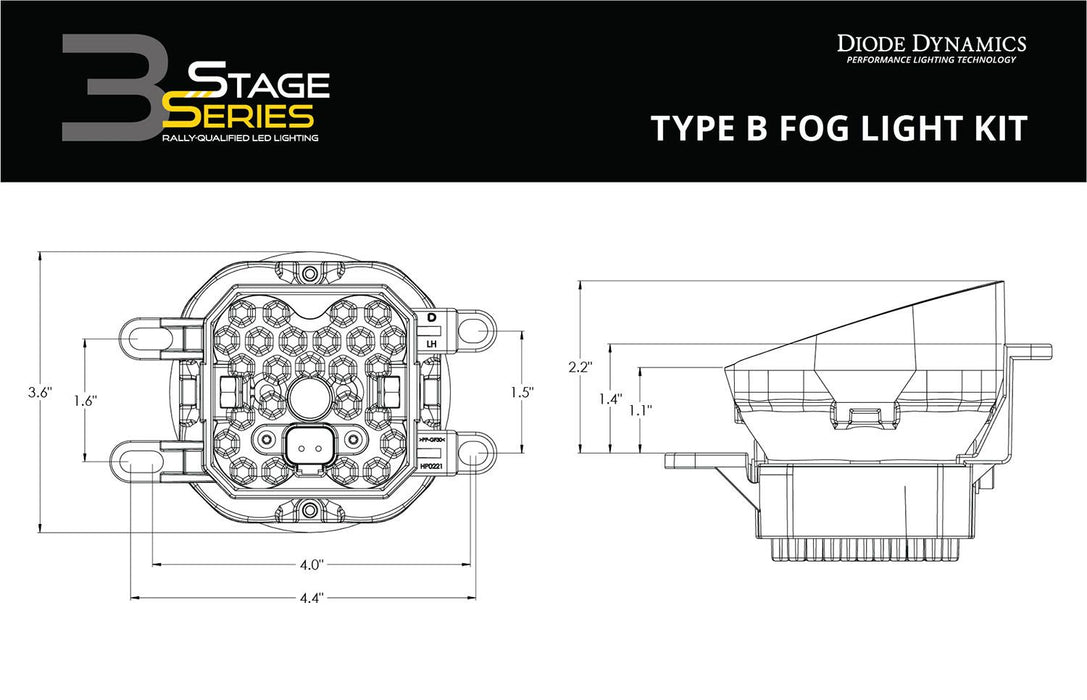 Diode Dynamics SS3 LED Fog Light Kit For Tacoma (2012-2015)