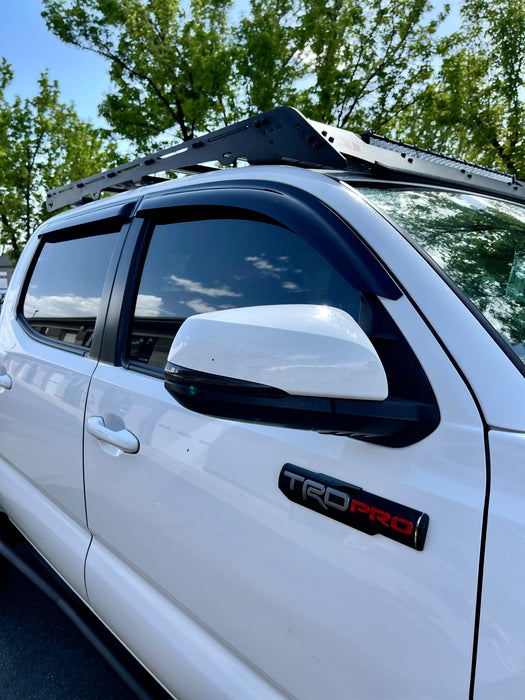 For 2016-2023 Toyota Tacoma Crew Cab Black Window Sun Rain Visor Wind Guard For 2016-2023 Toyota Tacoma Crew Cab Black Window Sun Rain Visor Wind Guard