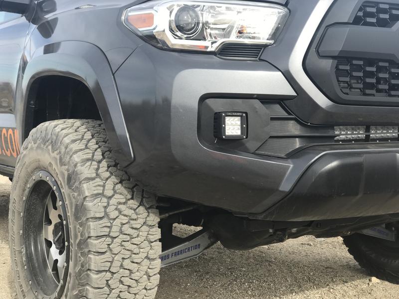 Cali Raised LED Fog Light Pod Replacement Mounting Brackets For Tacoma (2016-2023) Cali Raised LED Fog Light Pod Replacement Mounting Brackets For Tacoma (2016-2023)