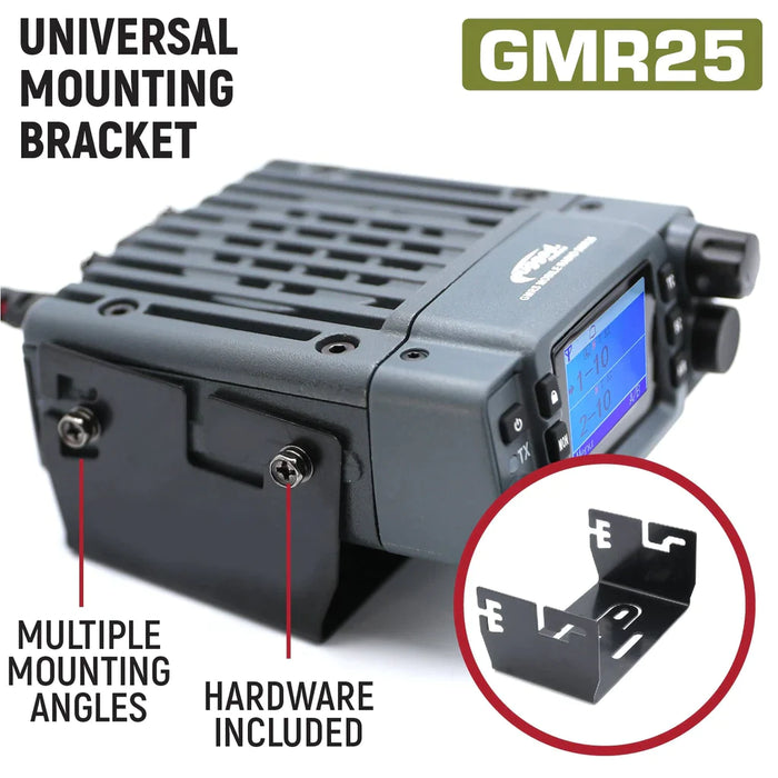 Rugged GMR25 Waterproof GMRS Band Mobile Radio w/ Antenna