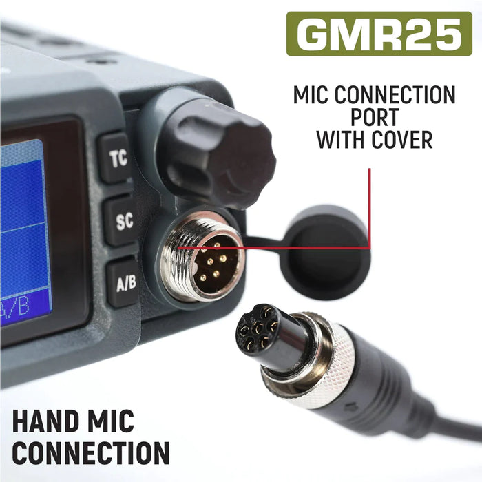 Rugged GMR25 Waterproof GMRS Band Mobile Radio w/ Antenna