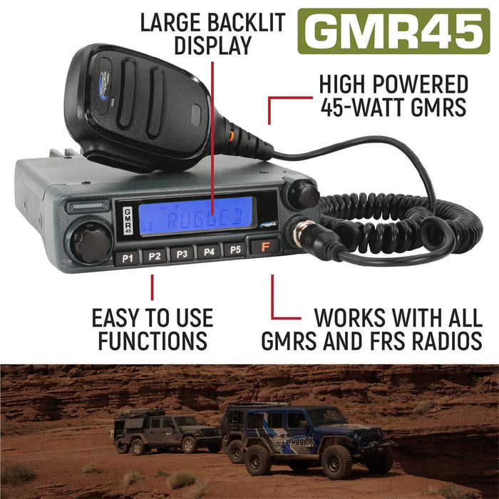 Rugged GMR45 High Power GMRS Band Mobile Radio