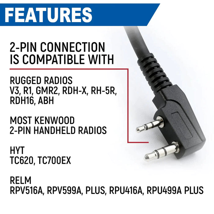 Rugged GMR2 GMRS/FRS Band Radio w/ Handheld Mic