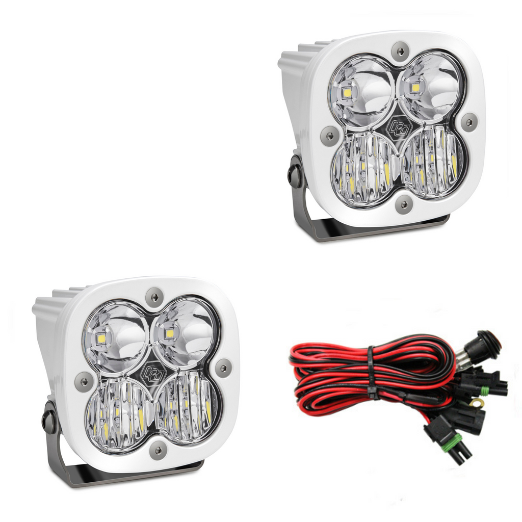 Baja Designs Squadron Sport/Pro LED White Bezel Lights — Tacoma