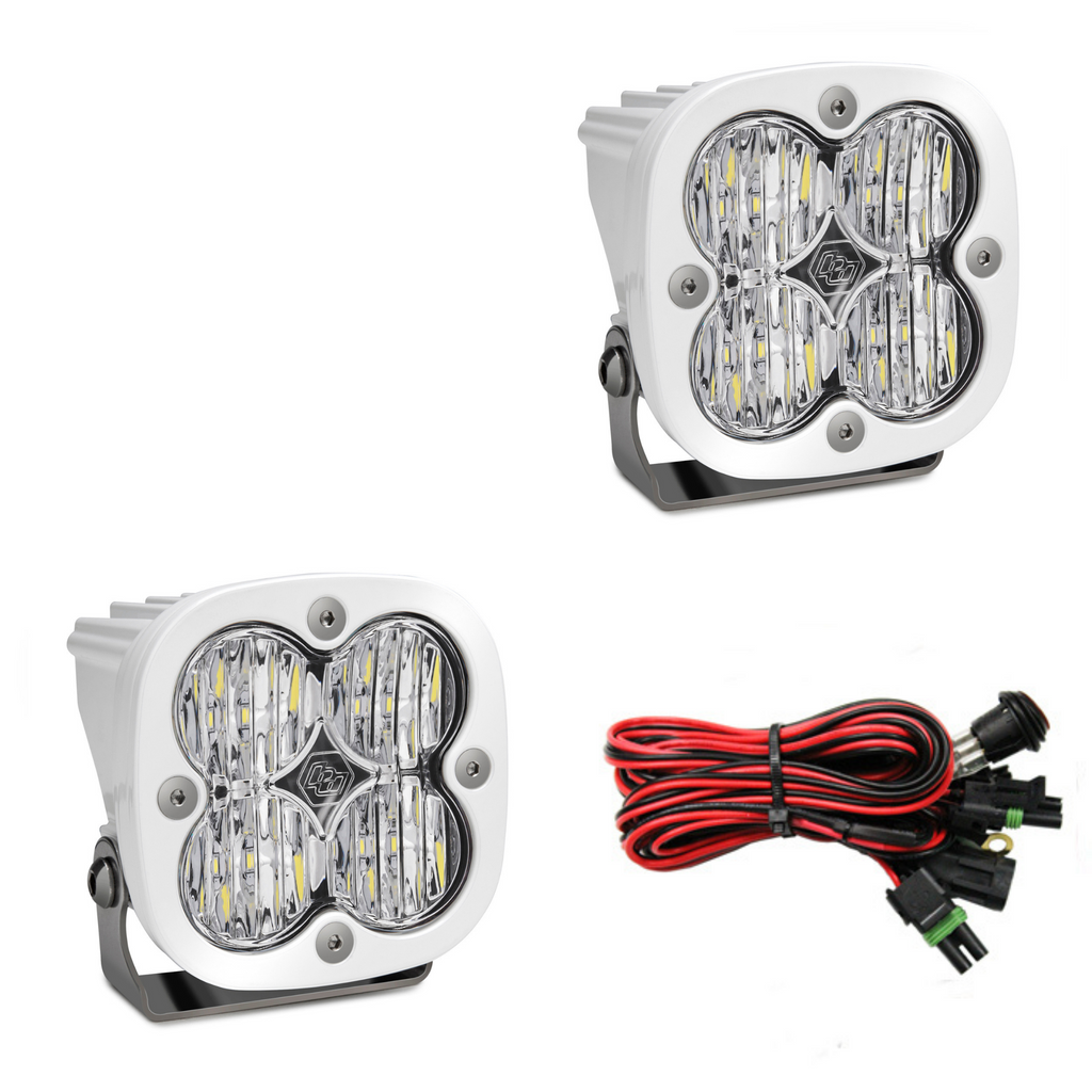Baja Designs Squadron Sport/Pro LED White Bezel Lights — Tacoma