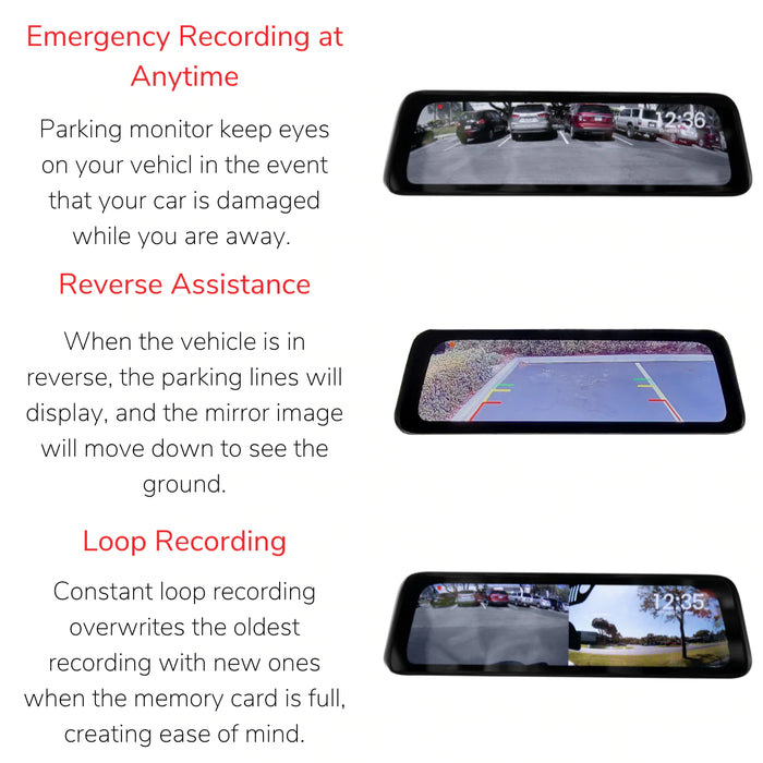 Echo Master Full Screen Rear View Mirror Replacement For Tacoma (1996-2023)