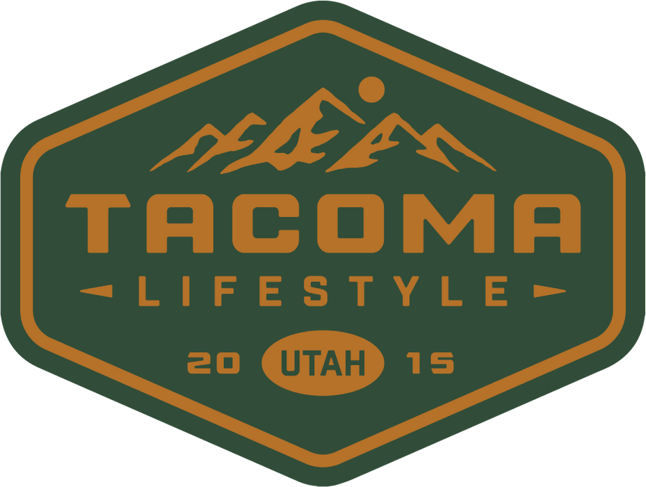 Tacoma Lifestyle Pine Green & Orange Mountain Badge Sticker