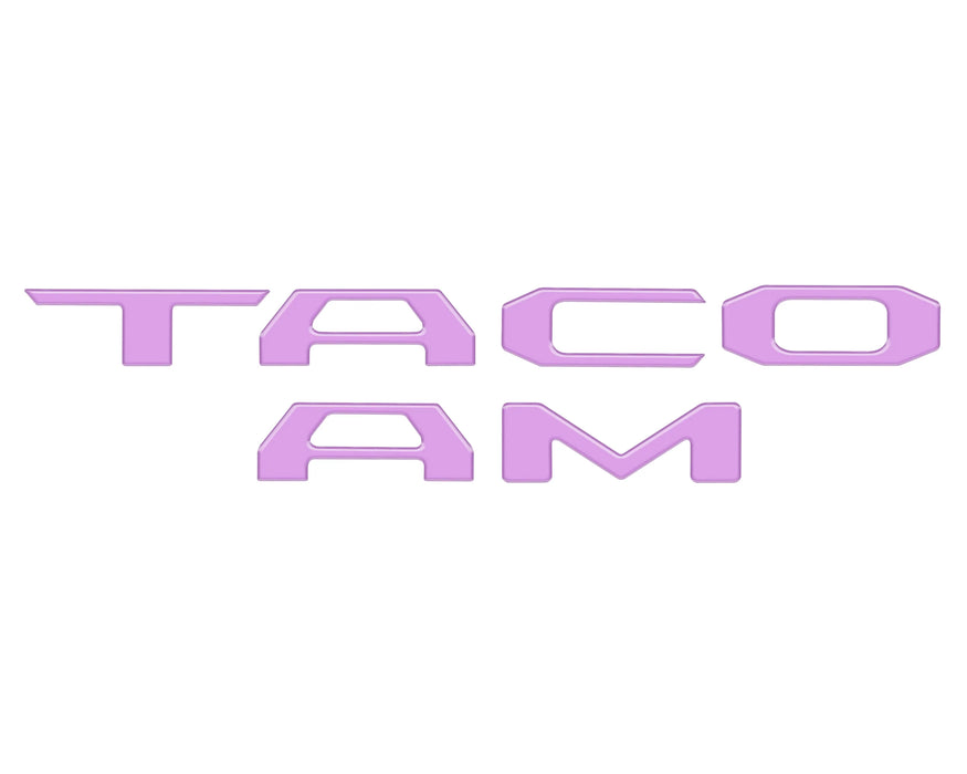 3D Domed Tailgate Letters For Toyota Tacoma (2016-2023) - Thin Red Line, Black & Red